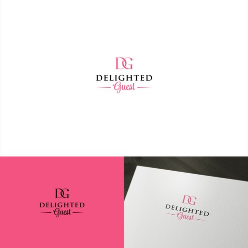 Create an attractive logo for Delighted Guest!