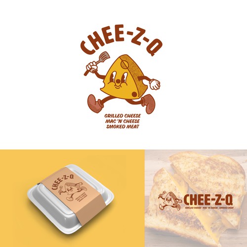 Logo for a Grilled Cheese and BBQ Food Truck