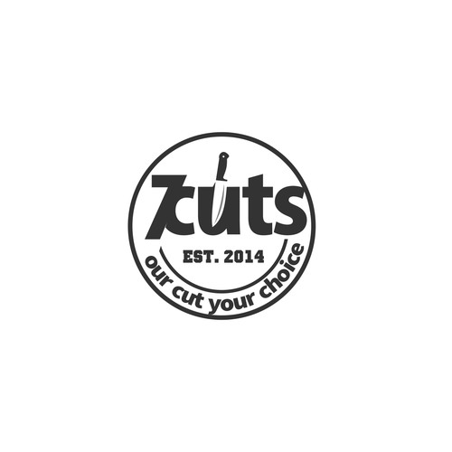 Sharp logo concept for 7cuts Resto 