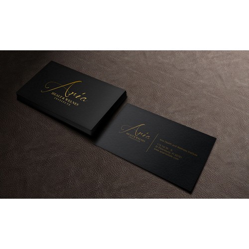 logo and business card design for upscale health and wellness spa