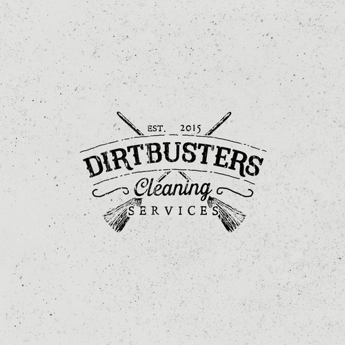 Vintage cleaning company logo