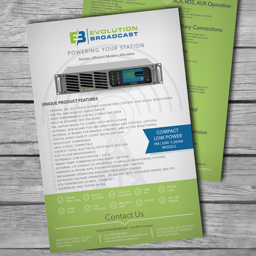 PRODUCT BROCHURE - FM BROADCAST TRANSMITTER