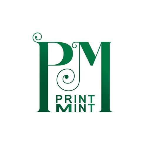 Print Mint logo concept