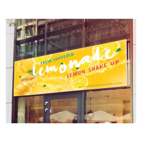 Fresh Squeezed Lemonade Banner for Vendors United