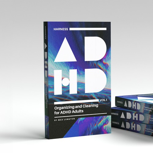 Bold typography led abstract book cover for digital and print
