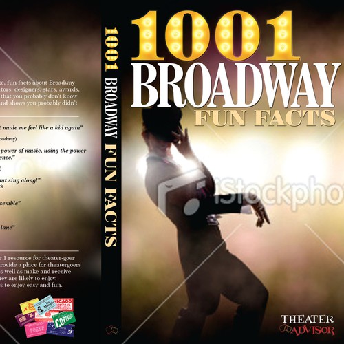 Create the book cover for 1001 Broadway Fun Facts