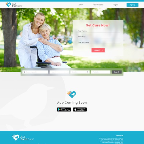 FindSwiftCare landing page