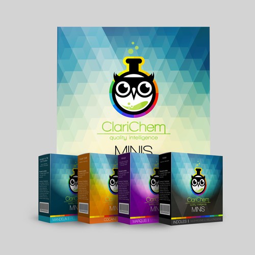 Polygonal abstract background for Clarichem Minis product