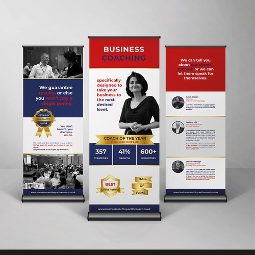 Clean roll-up banner designs