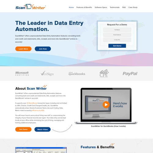 Landing Page design