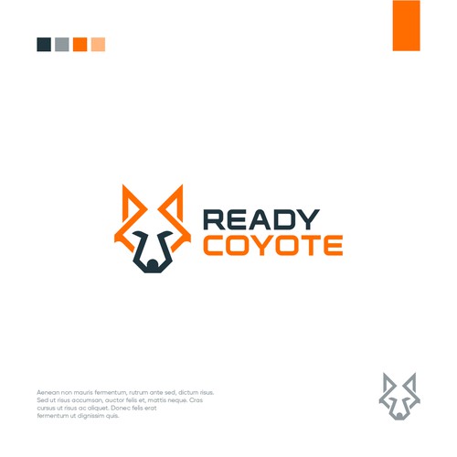 modern logo design for ready coyote