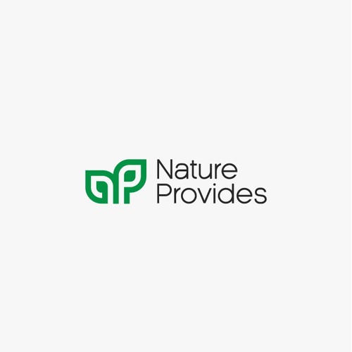 N+P+Plant logo concept