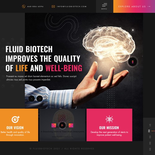 Fluid Biotech Website design
