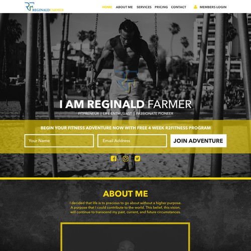 Fitness Trainer Landing Page