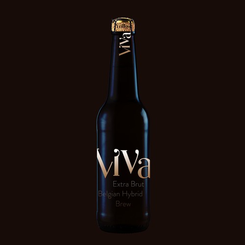 Bottle design for a new Belgian Hybrid Brew with an expensive, stylish though eye catching look