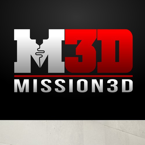 bold, simple, clean and clever logo for MISSION 3D, 3D printing company