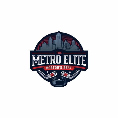The Metro Elite - Ice Hockey Logo