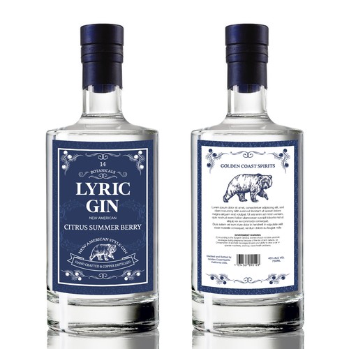 Label for Gin Bottle