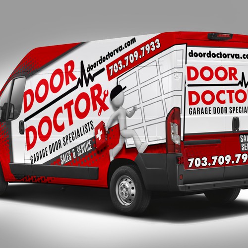 Creative Van Wrap Design for Door Doctor