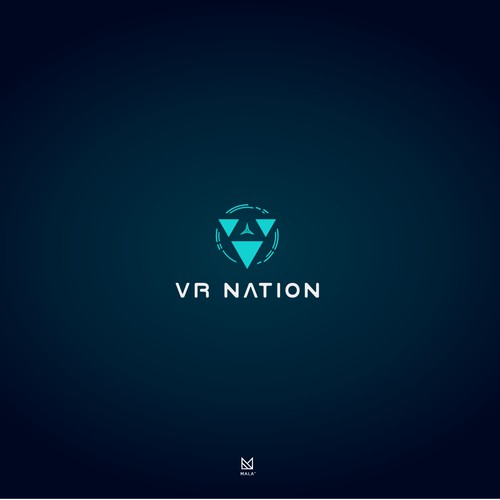 Modern, Futuristic & Unique Logo Design VR Nation