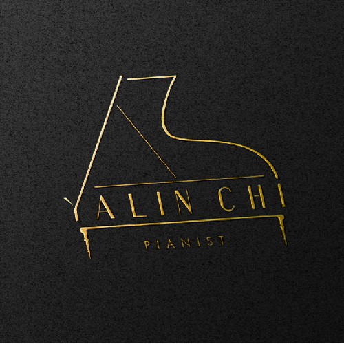 Modern logo for classical pianist.