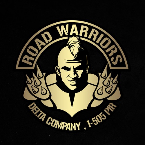 Logo design for Road Warriors Delta Company, 1-505 PIR