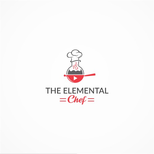 Logo concept combining materials science and cooking.
