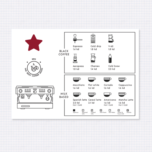 Clean menu with icons