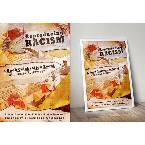 Creating art for an invitation to celebrate Reproducing Racism, a new book on racial inequality by USC law school profes