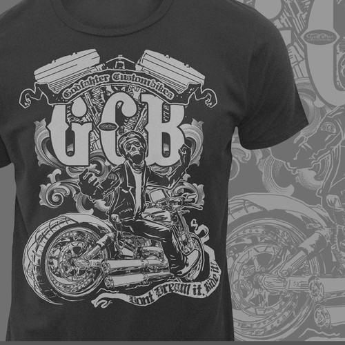 t-shirt design for Godfather Custombikes