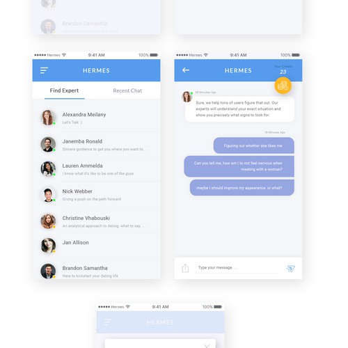 Hermes Chat UI Design 