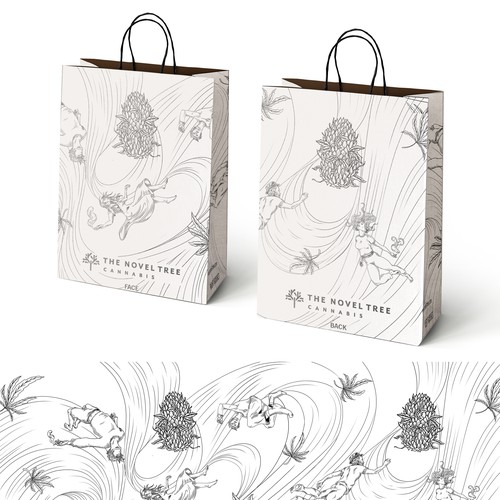 Cannabis bag illustration