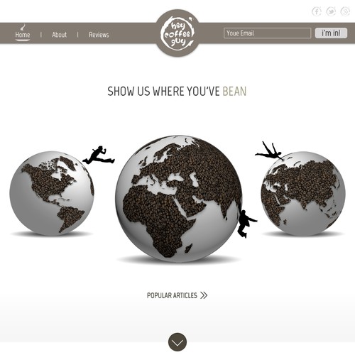 Help Hey Coffee Guy     with a new website design