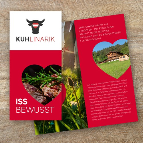 Leaflet design for sustainable beef