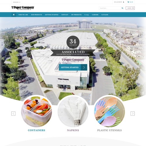 eCommerce website for a food service supply distributor 