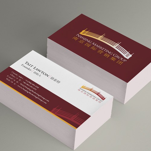 Help Nanjing Marketing Group with Biz Cards and Stationary