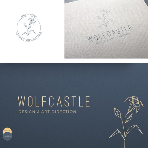 Wolfcastle floral logo