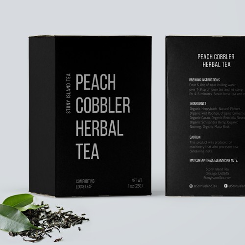 Peach Cobbler Herbal Tea design