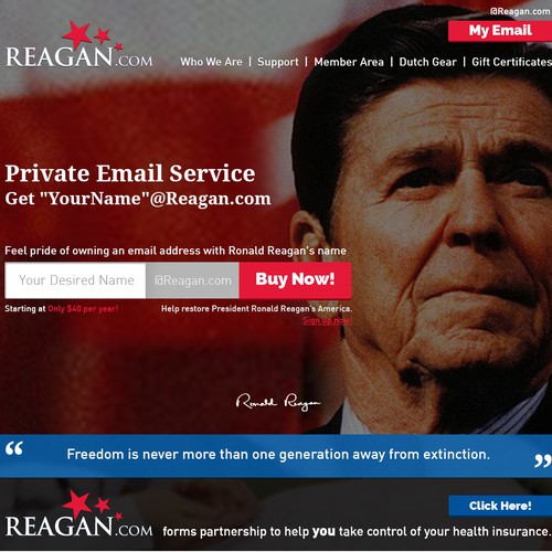 Website Design for Ronald Reagan (Reagan.com )