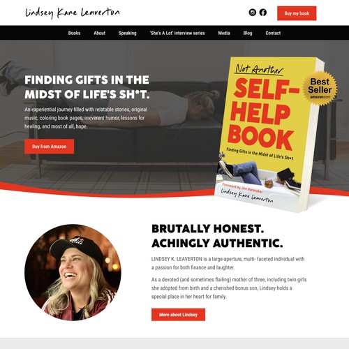 Author website design concept