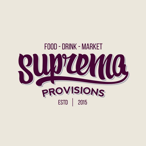 Logo concept for gourmet food store / wine bar 