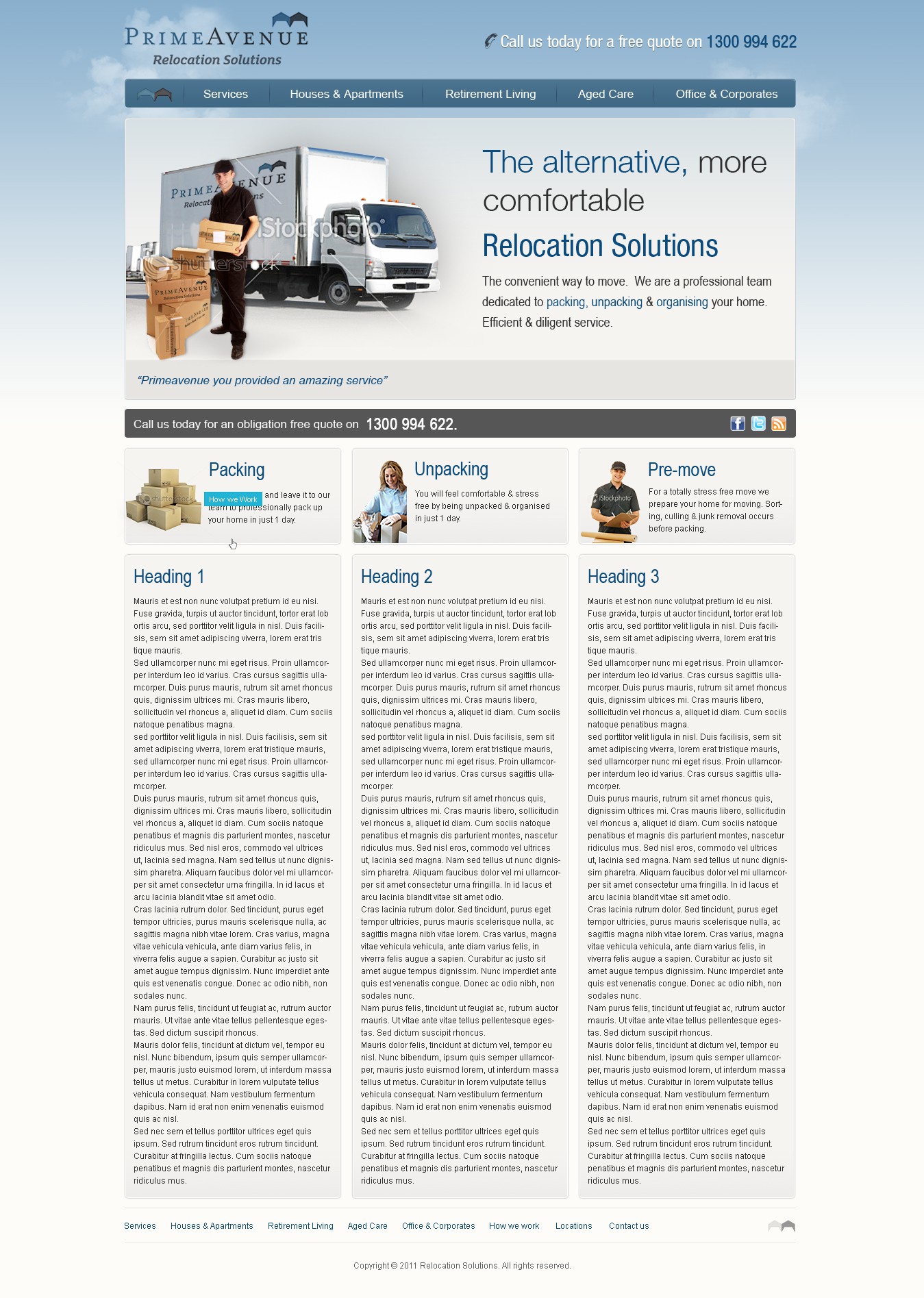 PrimeAvenue Relocation Solutions needs a new website design