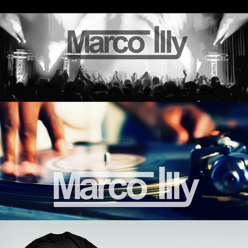 Strong electro House styled DJ Logo