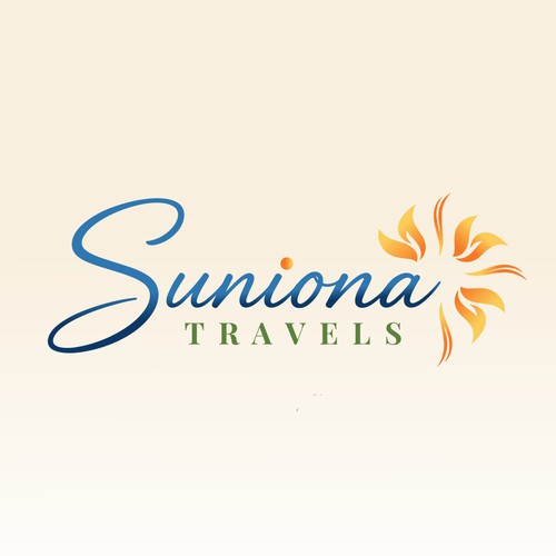 Suniona Travels — Elegant Sun Burst Travel Agency Logo