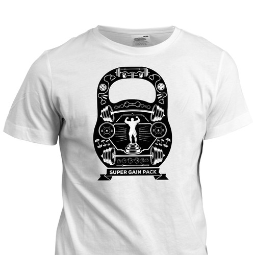 Fitness Kettle bell design for T-Shirt