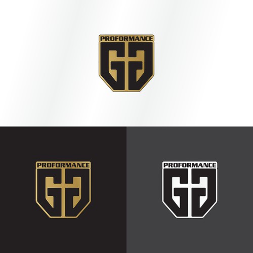 Shield logo concept for baseball and softball Gold Glove clinic. 