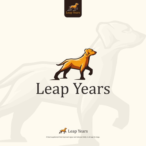 Logo for world-first dog supplement that increases healthy age of dogs