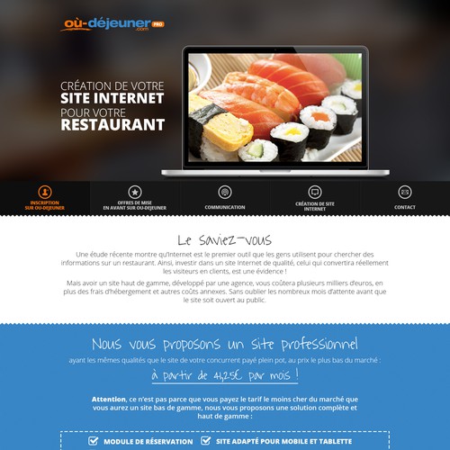 Design me a commercial catch eye website for my potential restaurant customers