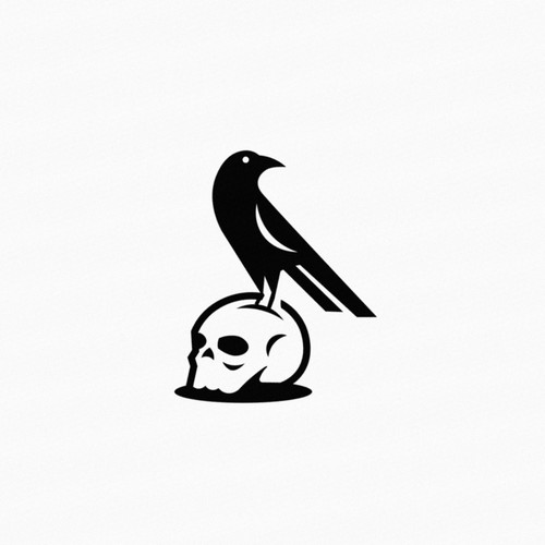 Raven Skull Logo