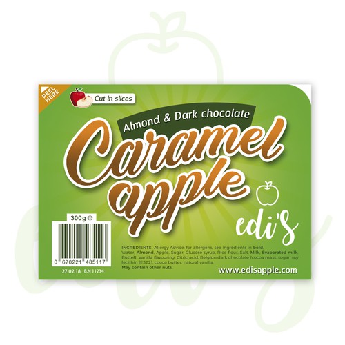 Caramel apple label